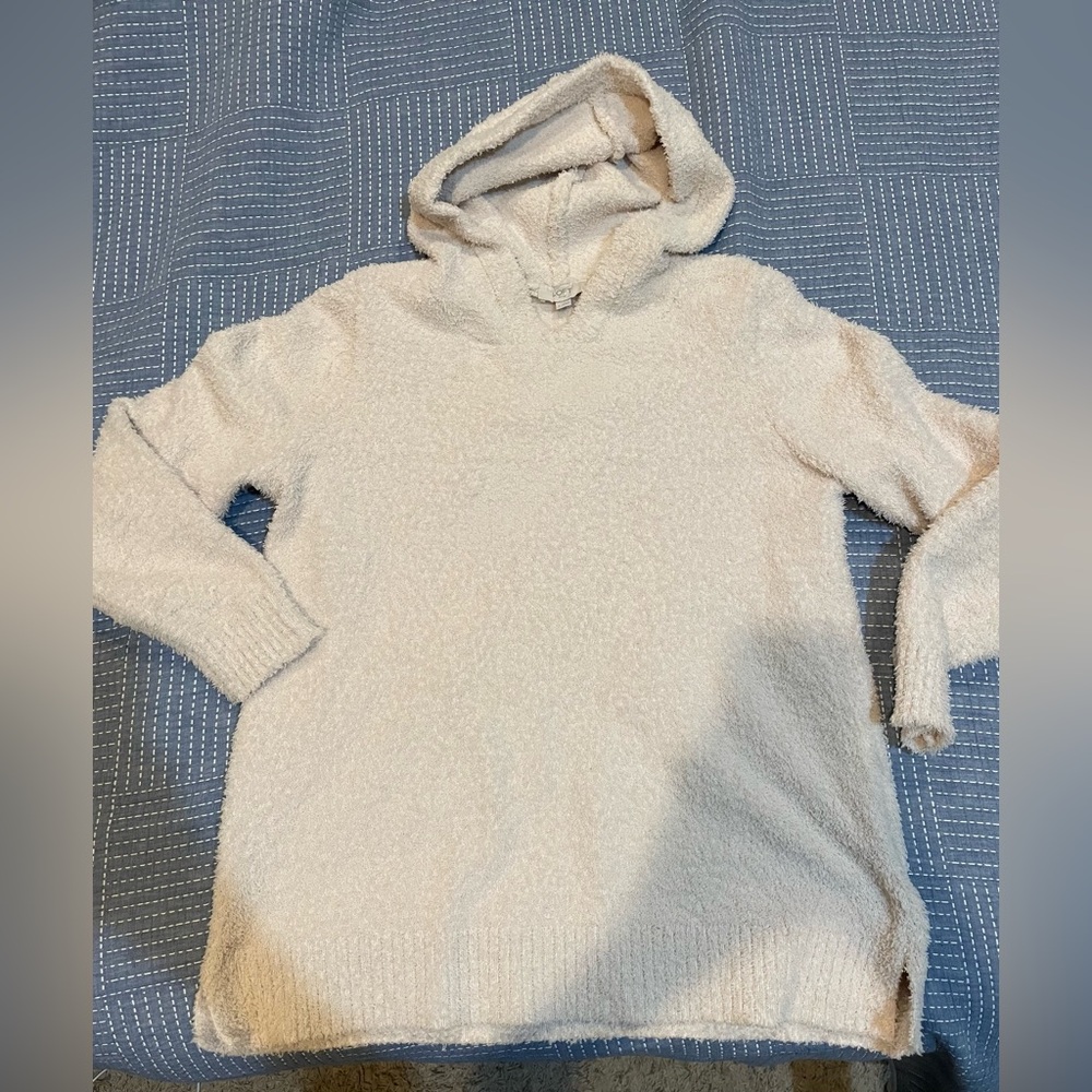LOFT Outlet Soft Cream Hooded Pullover size Large